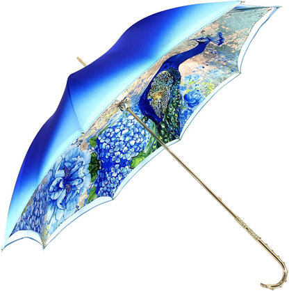 Luxury Peacock Umbrella – Italian Handmade Masterpiece