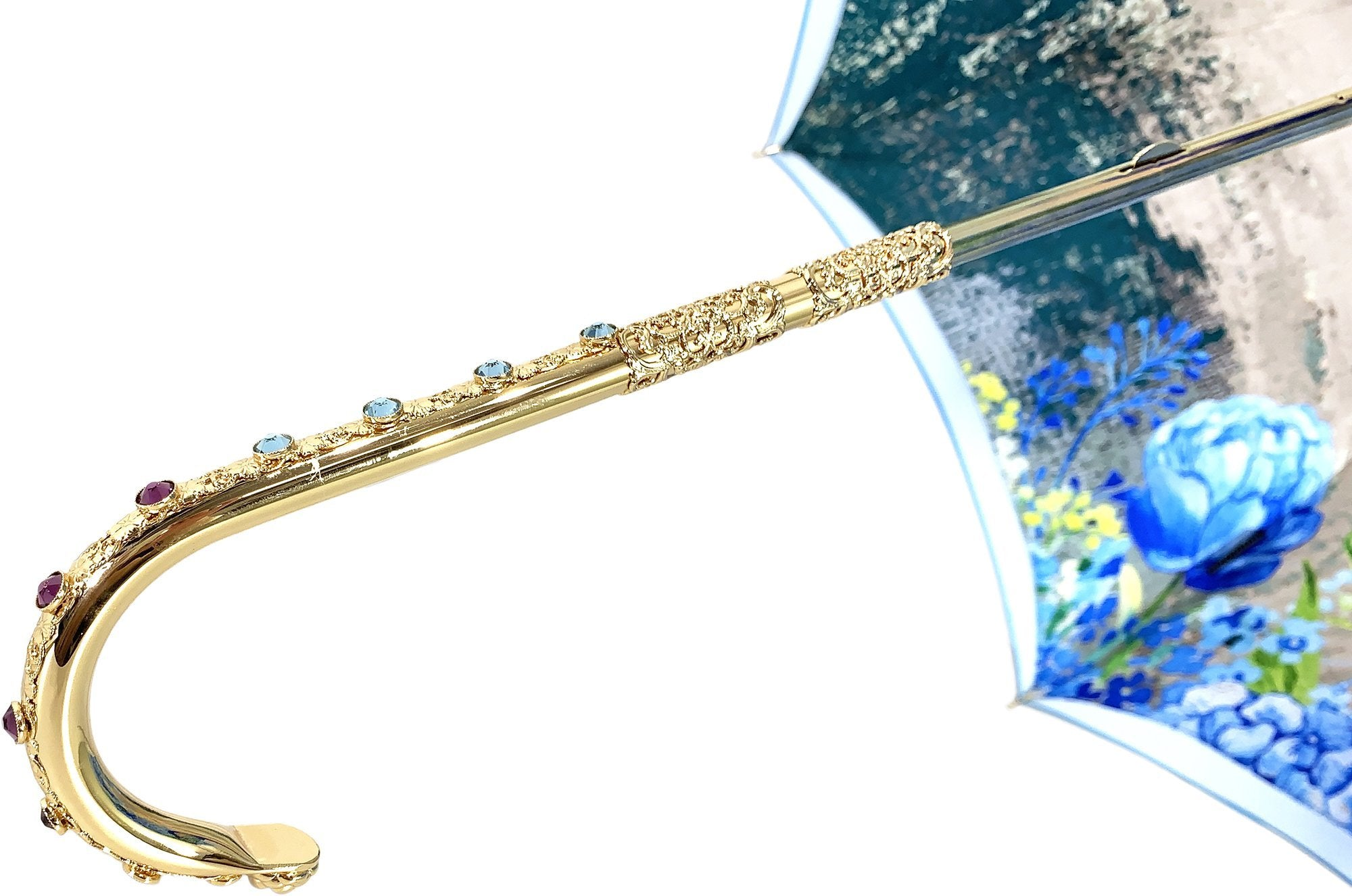 Luxury Peacock Umbrella – Italian Handmade Masterpiece