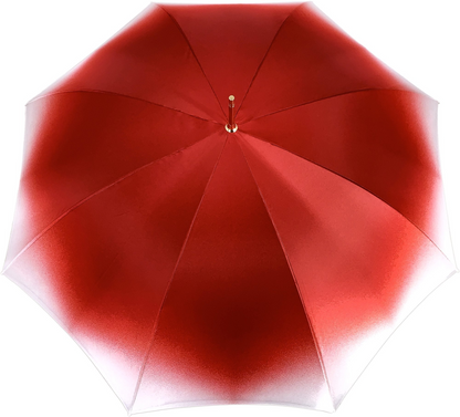 Designer Red Flowered Umbrella – Handmade Italian Elegance