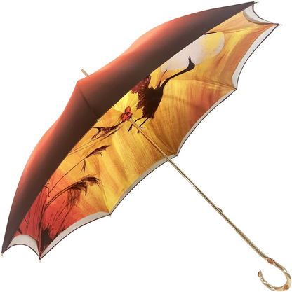 Herons in Flight Interior Design Umbrella – Elegant Handmade Luxury