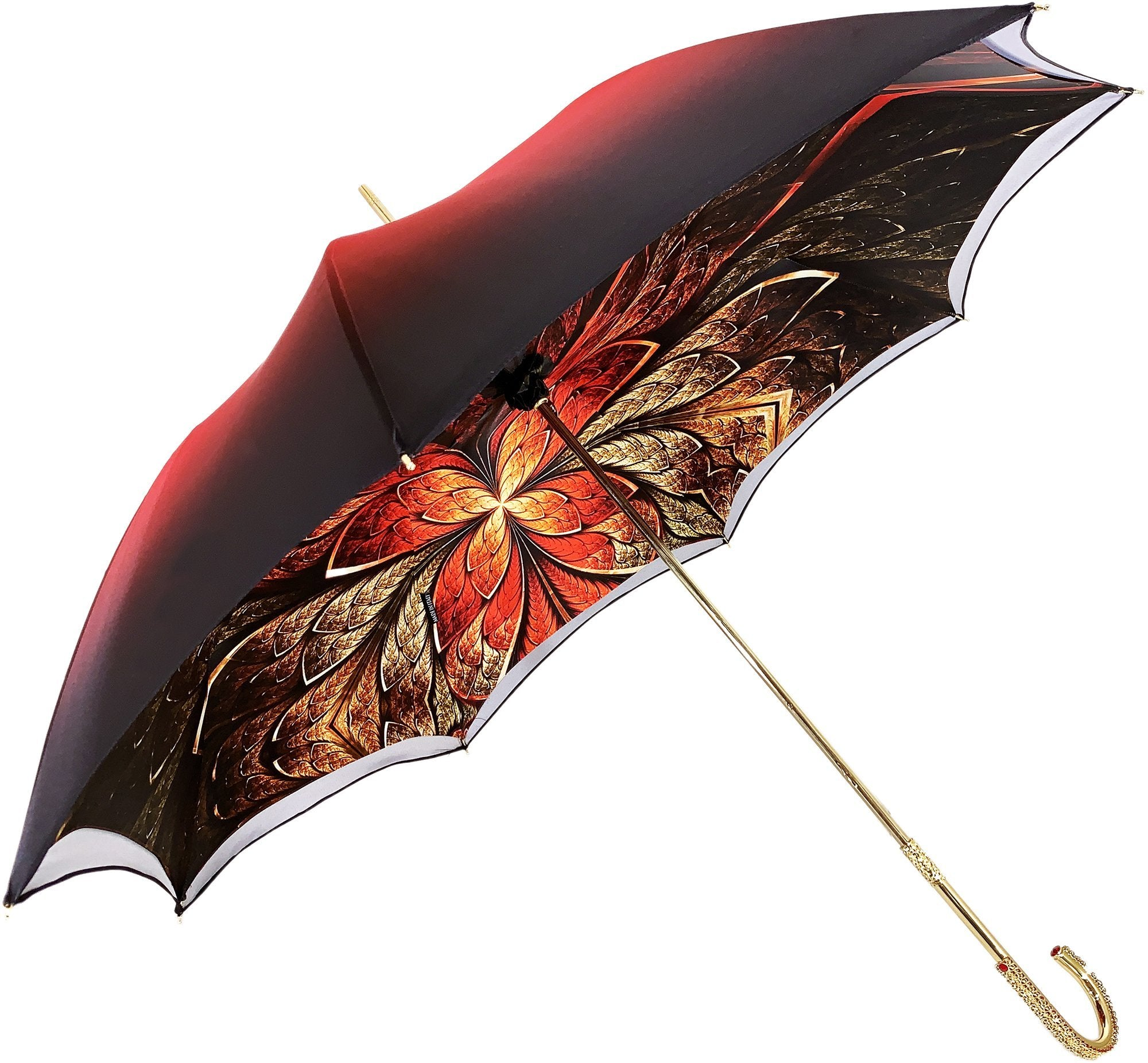 Exclusive Red Double Canopy Luxury Ladies Umbrella