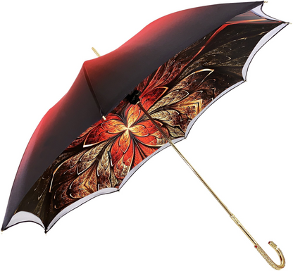 Exclusive Red Double Canopy Luxury Ladies Umbrella