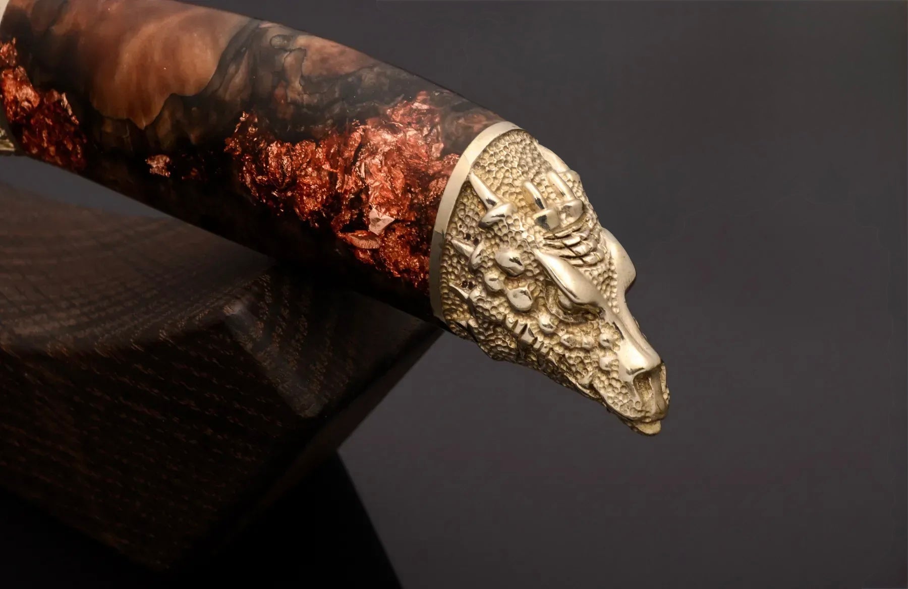 Handmade dragon design knife art object