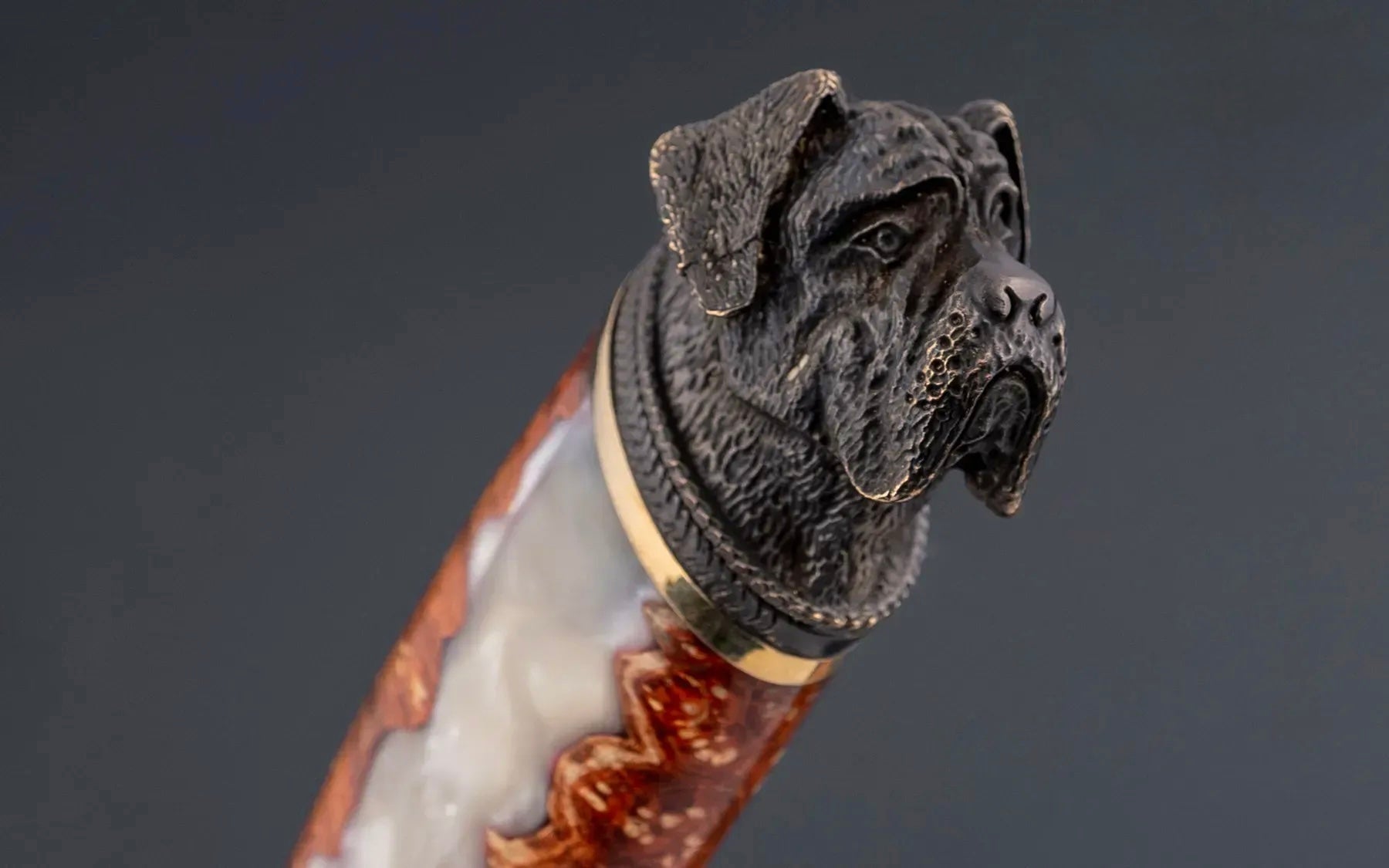 Handmade knife in memory of dog