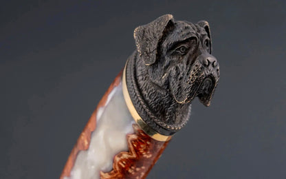 Handmade knife in memory of dog