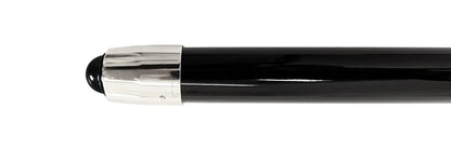 Luxury Silver-Plated Snake Cane with Sapphire Crystals