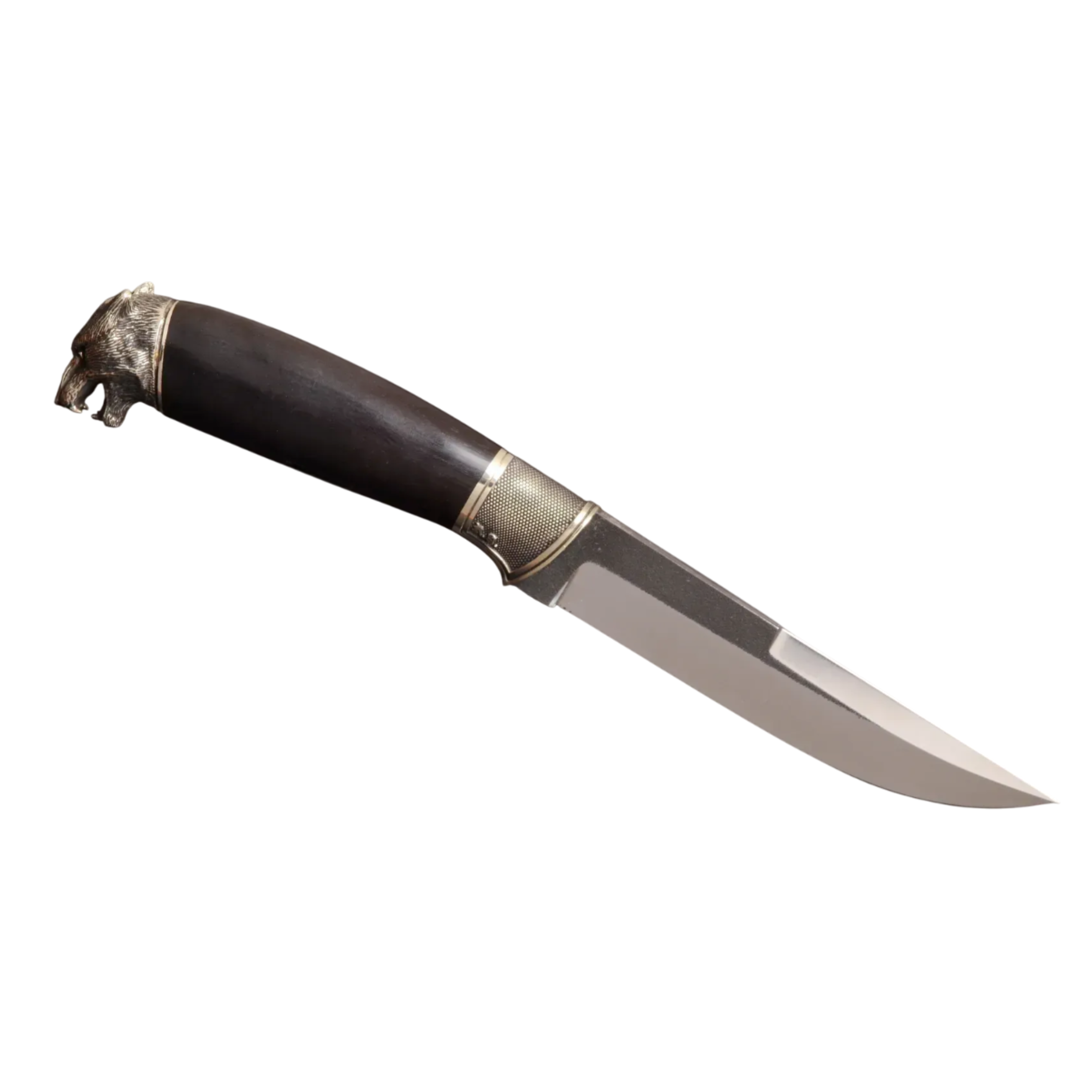 Artistic Custom Knife Steel Blade with Stabilized Hornbeam Handle