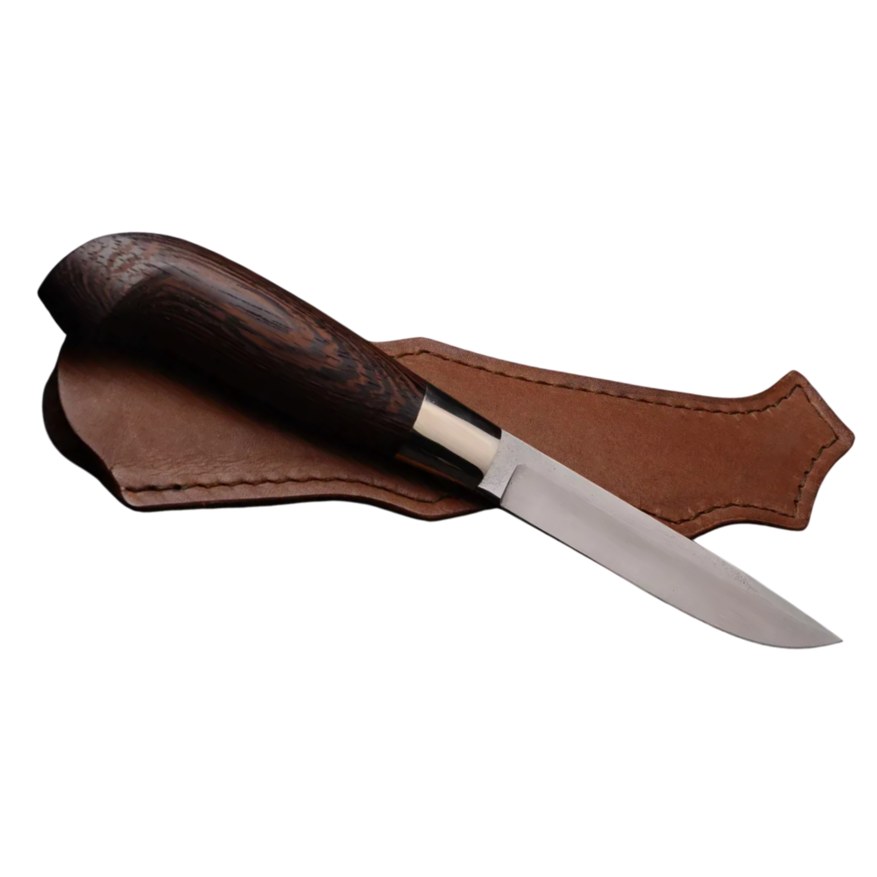 Finnish Puukko-Style Knife with N690 Steel Blade and Wenge Handle