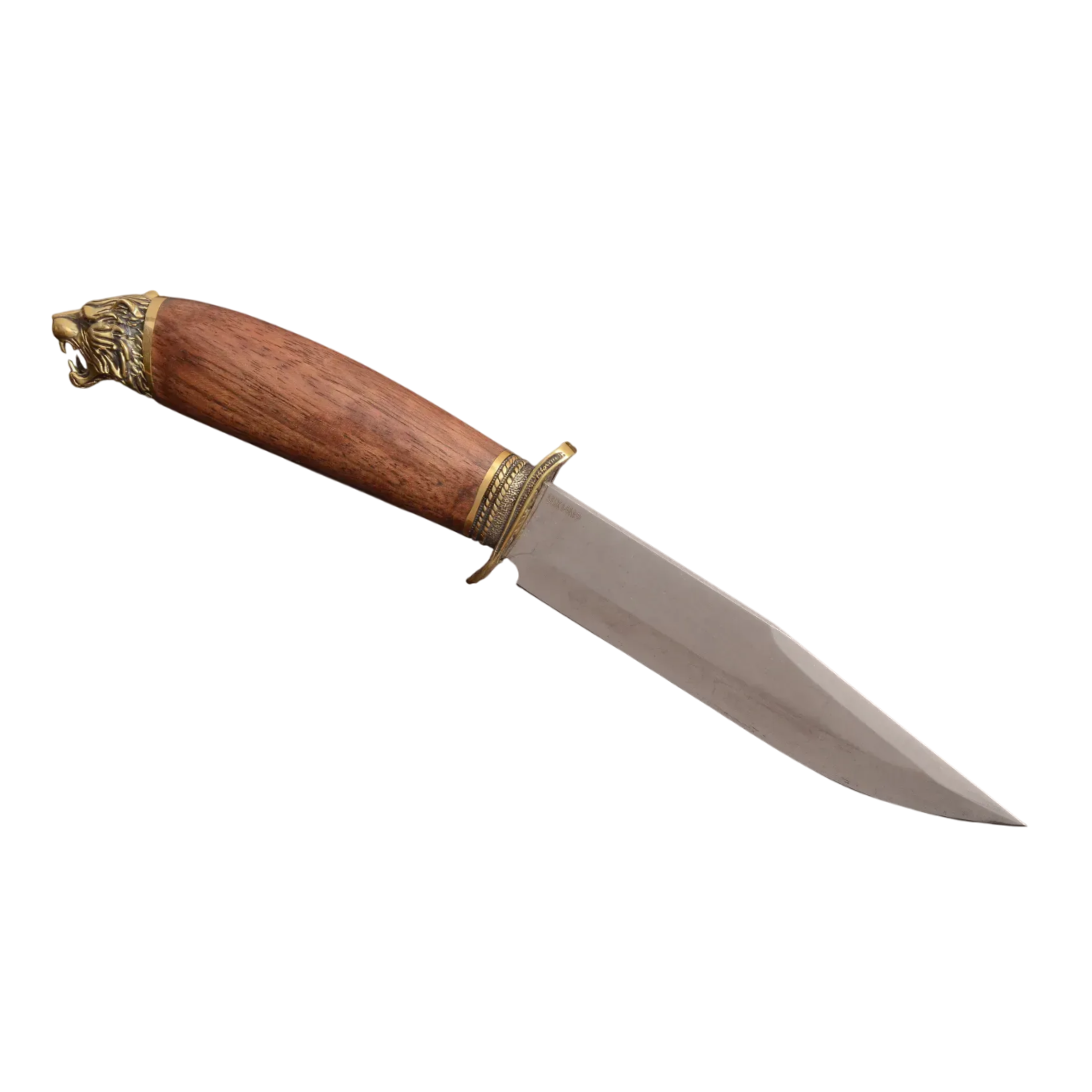 Designer Classic Stainless Steel Knife with Walnut Handle