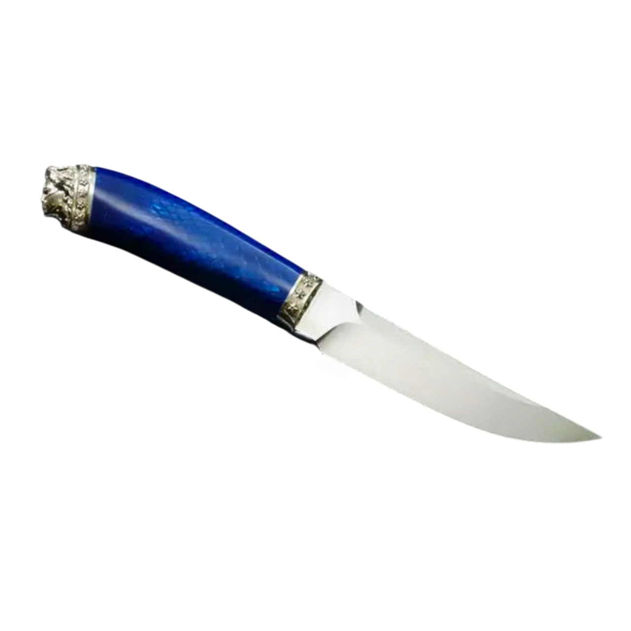 Handcrafted Luxury Knife Girl's Head Handle, Exclusive Knife Stones