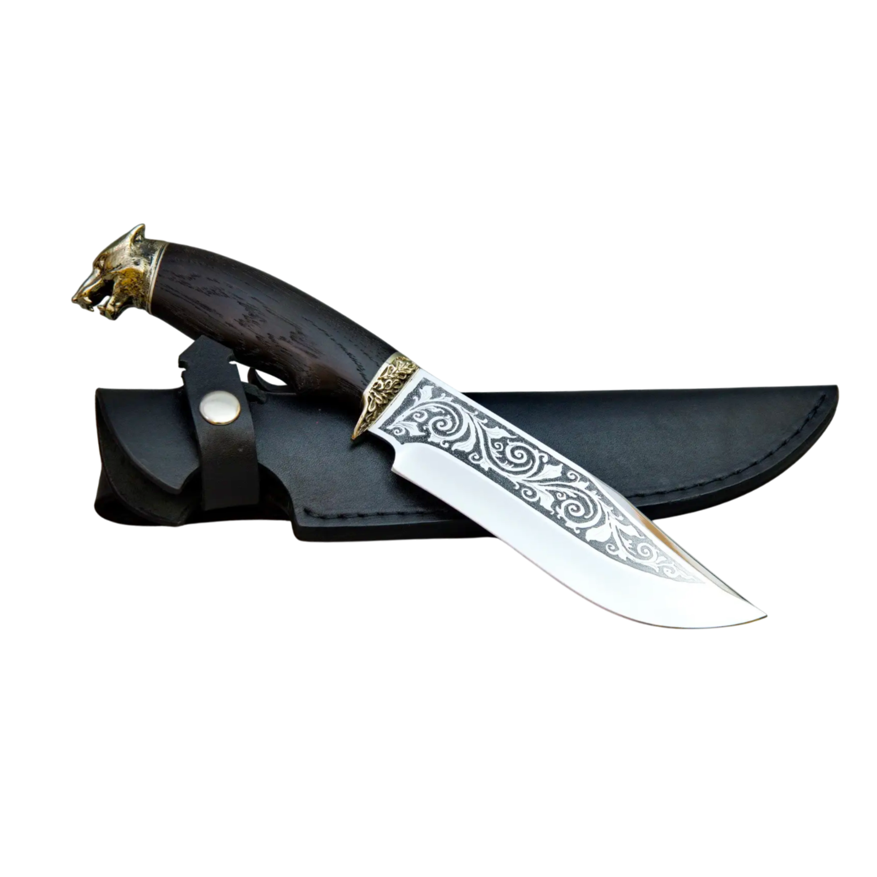 Pocket Knife with Unique Designer Wooden Handle and Blade Engraving