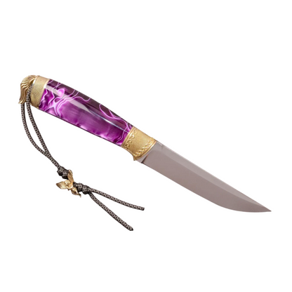 Luxury Handmade Knife Aries with Acrylic Handle and N690 Steel - Elegant Knives