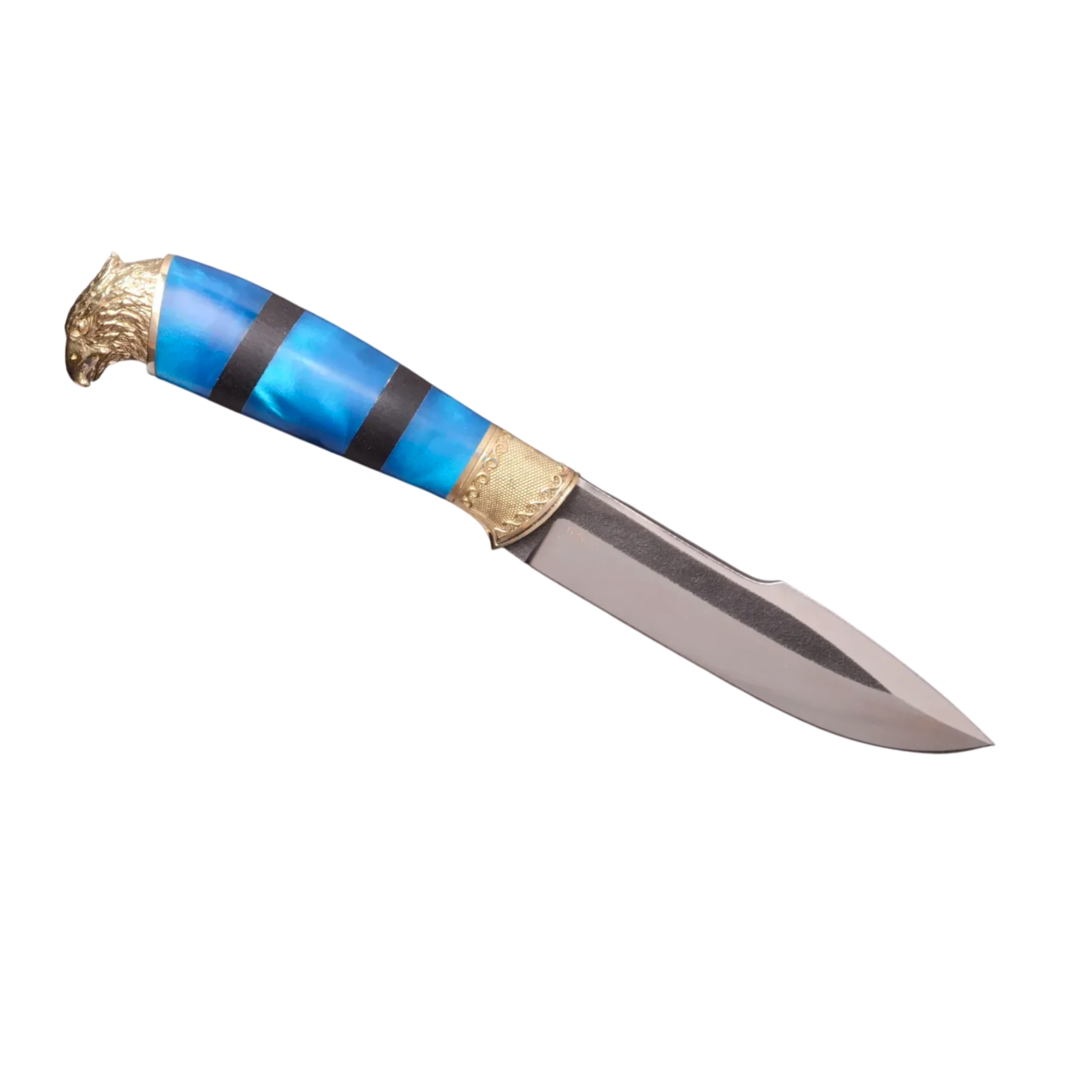 Luxury Handmade Knife – N690 Steel Blade with Hornbeam & Acrylic Handle