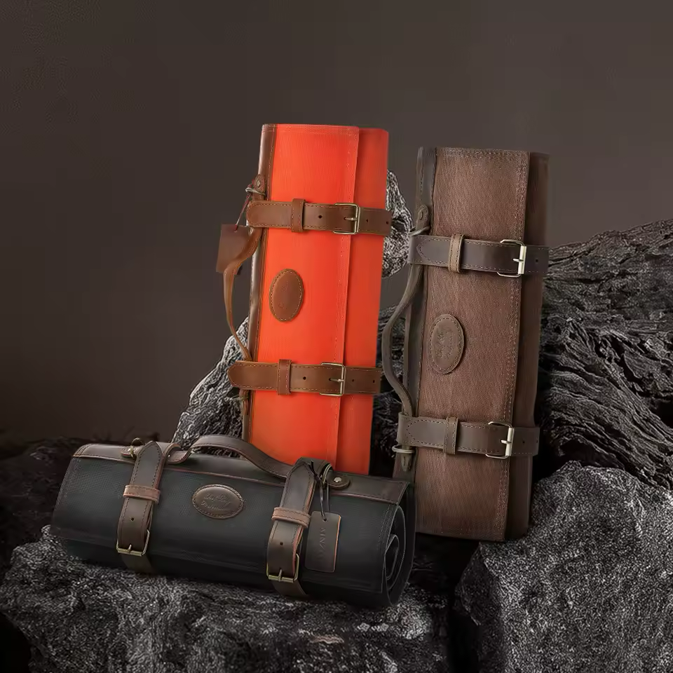 Waxed Canvas Chef Knife Roll Bag