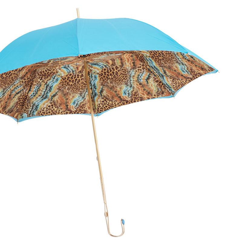 Bright Animalier Print Umbrella, Double Cloth – Manual Opening