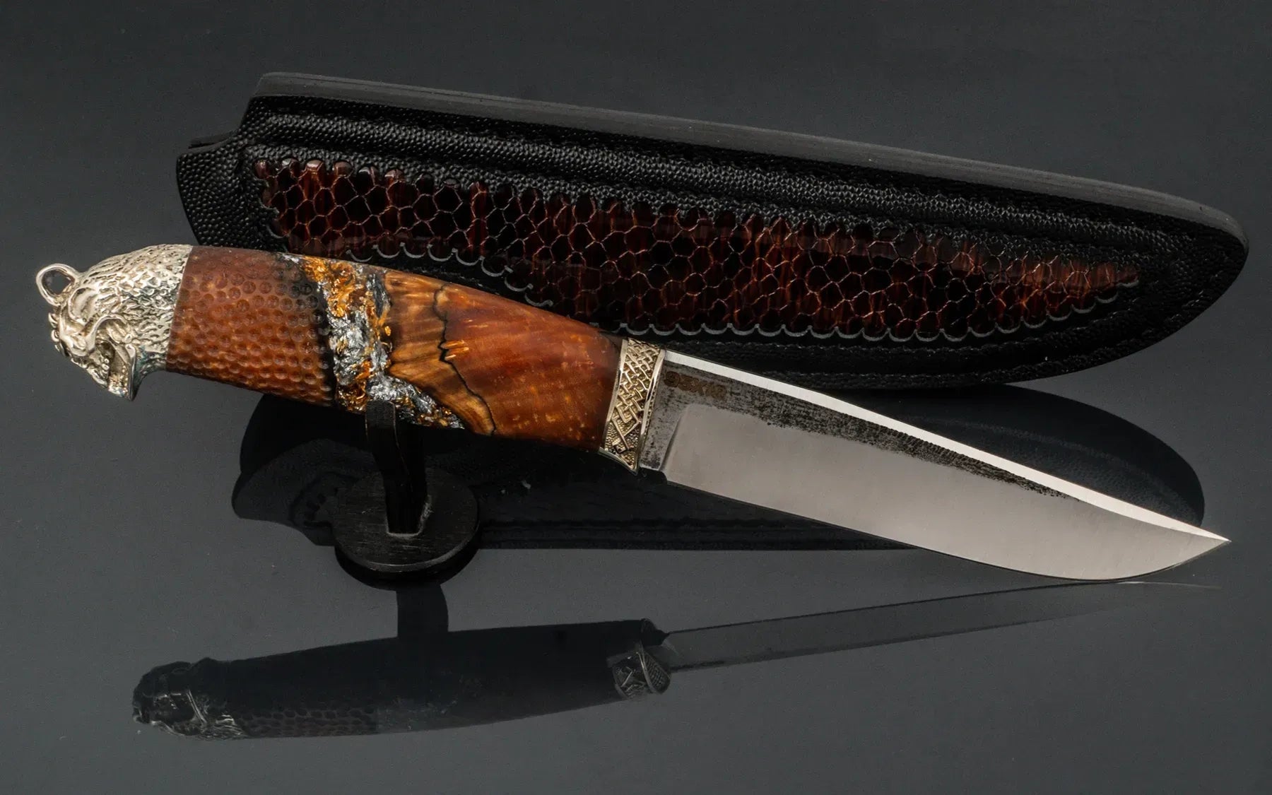 artisan knife natural wood handle