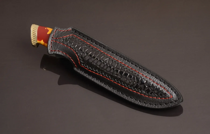 Handcrafted Knife with Hybrid Handle and Unique Cartridge-Style Fittings