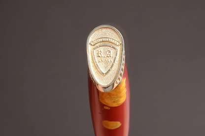 Handcrafted Knife with Hybrid Handle and Unique Cartridge-Style Fittings
