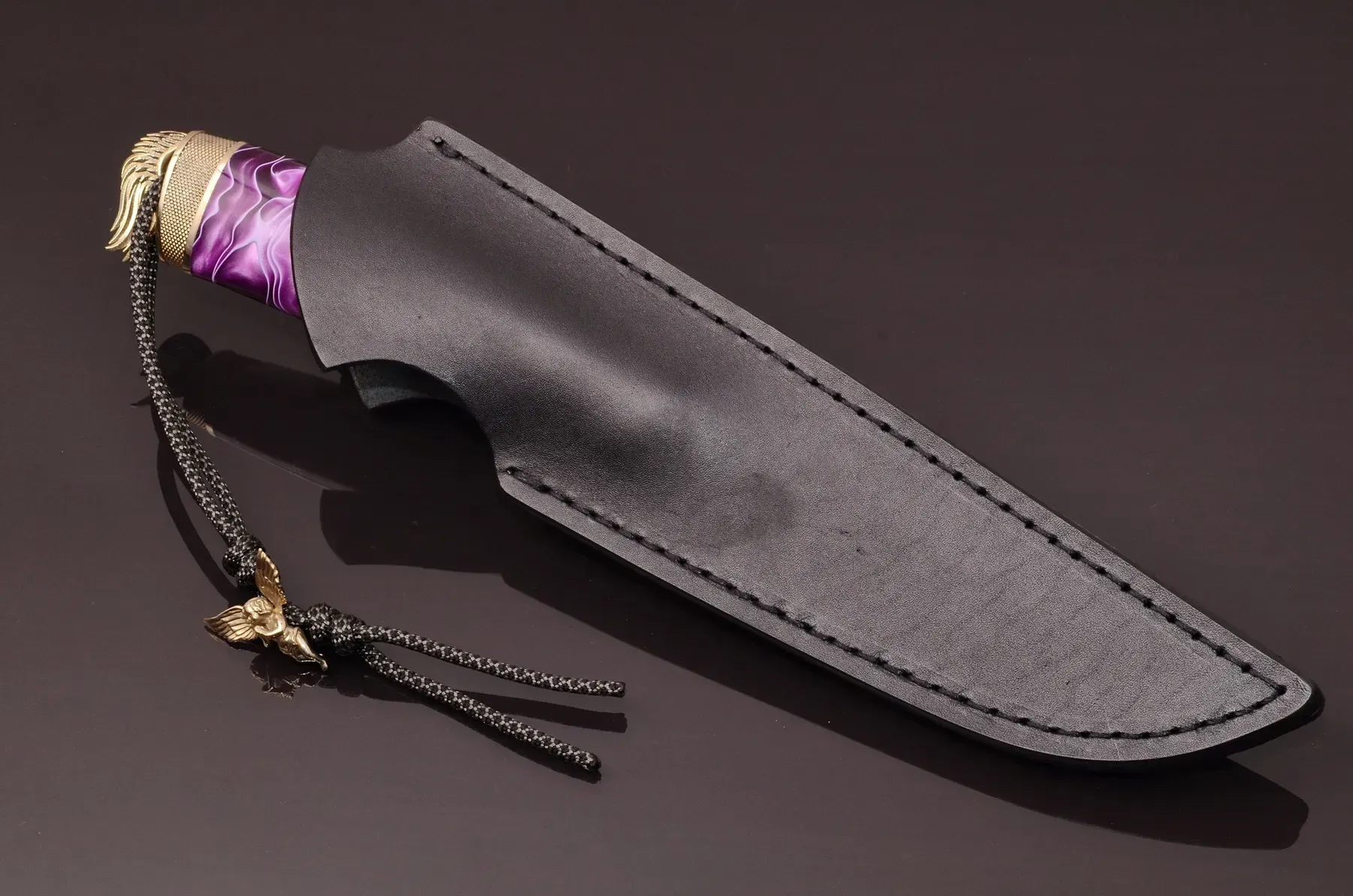 Luxury Handmade Knife Aries with Acrylic Handle and N690 Steel - Elegant Knives