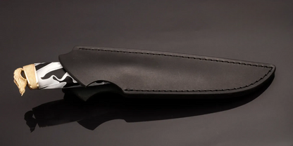 Polished Acrylic Handle Collectible Knife – N690 Steel Blade