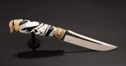 Polished Acrylic Handle Collectible Knife – N690 Steel Blade