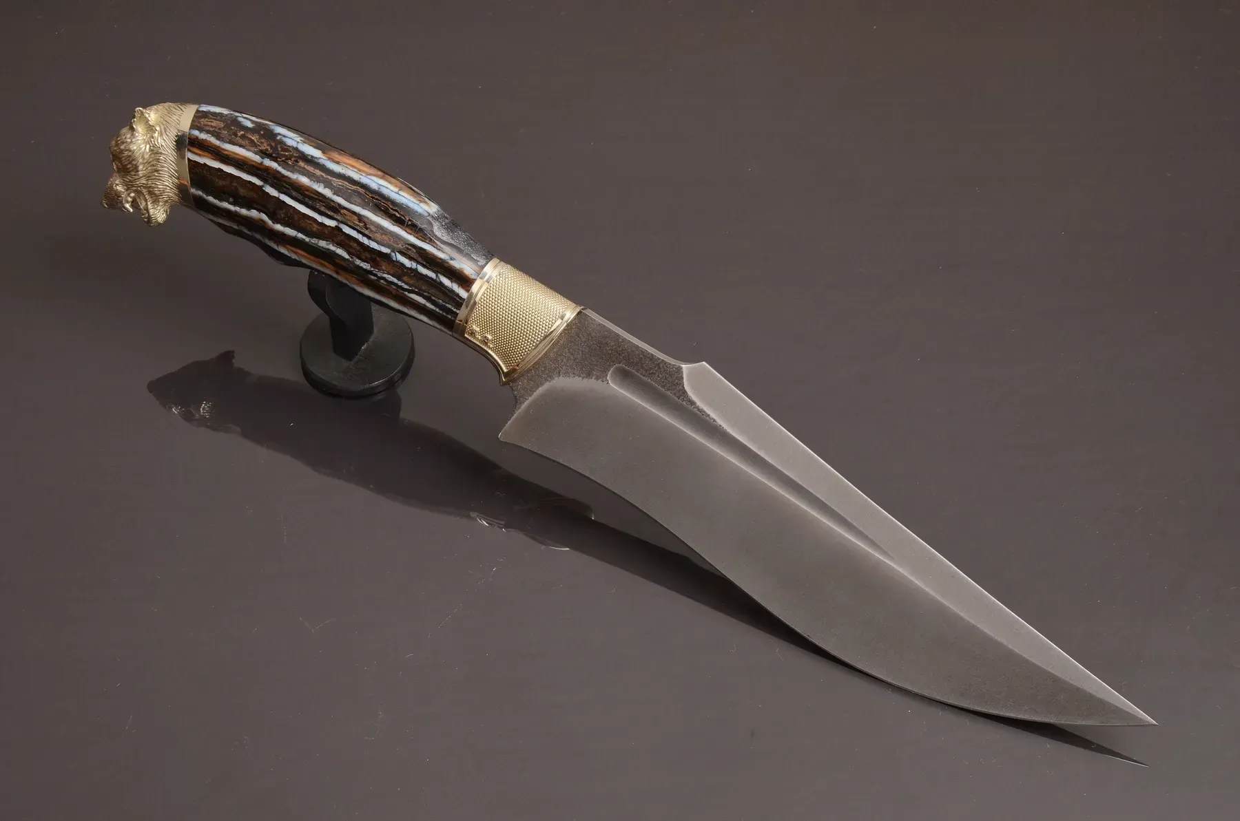 Exclusive Luxury Collectible Knife with Mammoth Tooth Handle