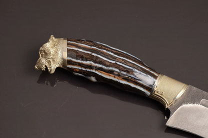 Exclusive Luxury Collectible Knife with Mammoth Tooth Handle