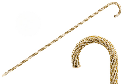 Luxury Walking Cane with Swarovski Crystals – Handmade in Italy