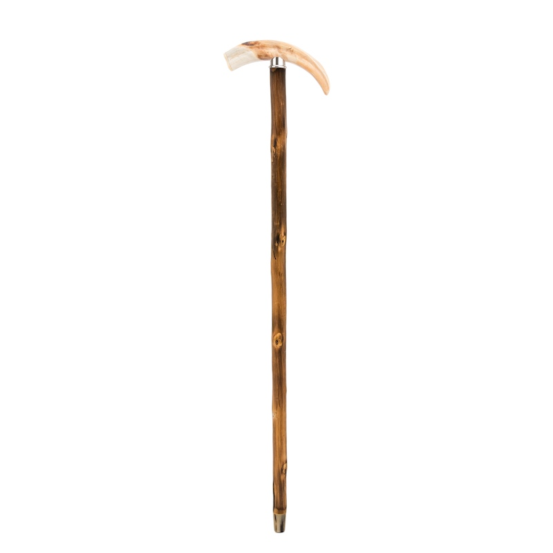 Handmade Congo Shaft and Horn End Luxury Warthog Tusk Walking Cane