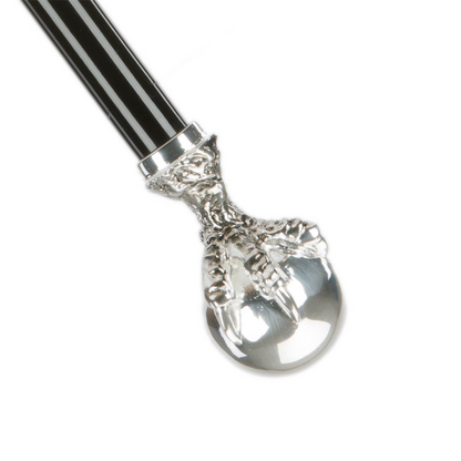 Brass Handle Luxury Hawk Claw Walking Cane – Handmade in Italy