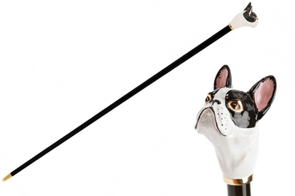 Luxury French Bulldog Walking Cane – Handmade Italian Designer Stick