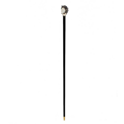Medusa Luxury Handmade Walking Cane with Enameled Brass Panther Handle