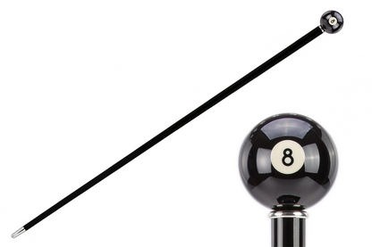 Luxury Billiard 8-Ball Handmade Walking Cane with Resin Handle
