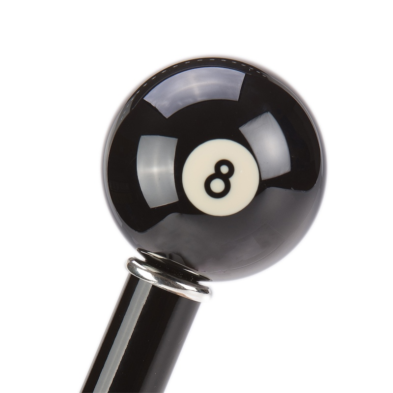Luxury Billiard 8-Ball Handmade Walking Cane with Resin Handle