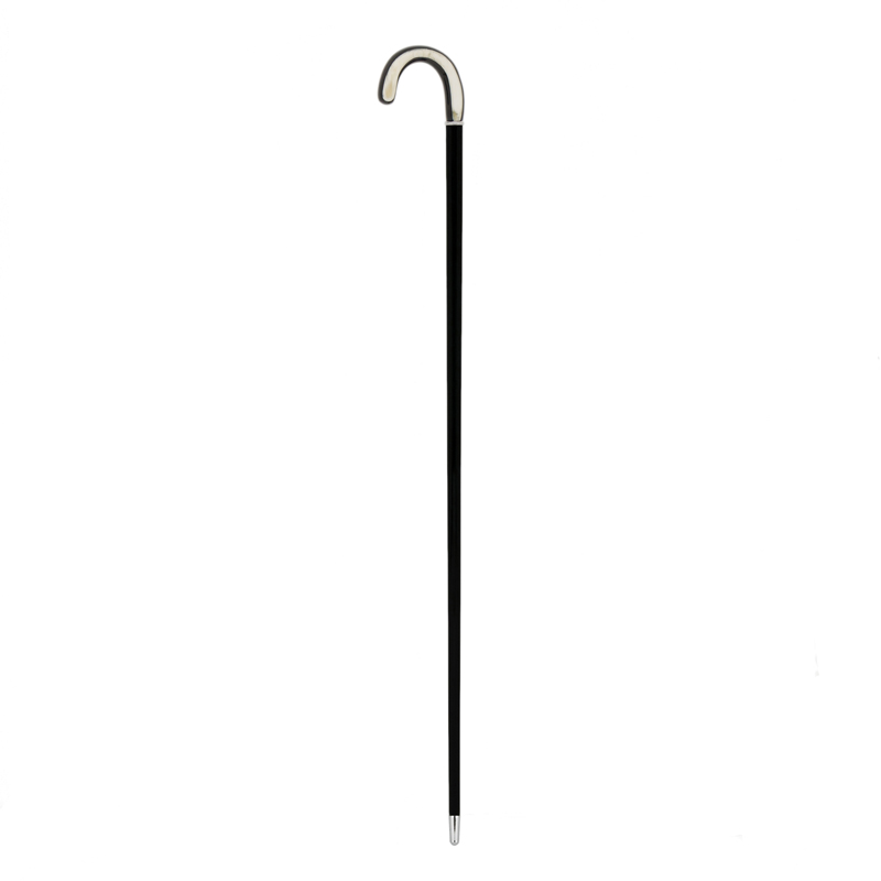 Luxury Curved Horn Walking Cane – Handmade Italian Designer Stick