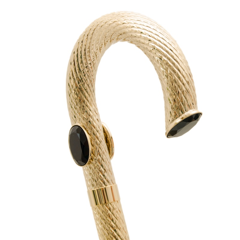 Handmade Precious Brass Walking Cane – Luxury Jeweled Handle