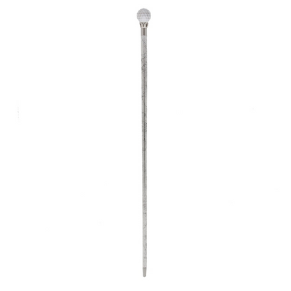 Luxury Crystal Ball Handmade Walking Cane with Silver Shaft