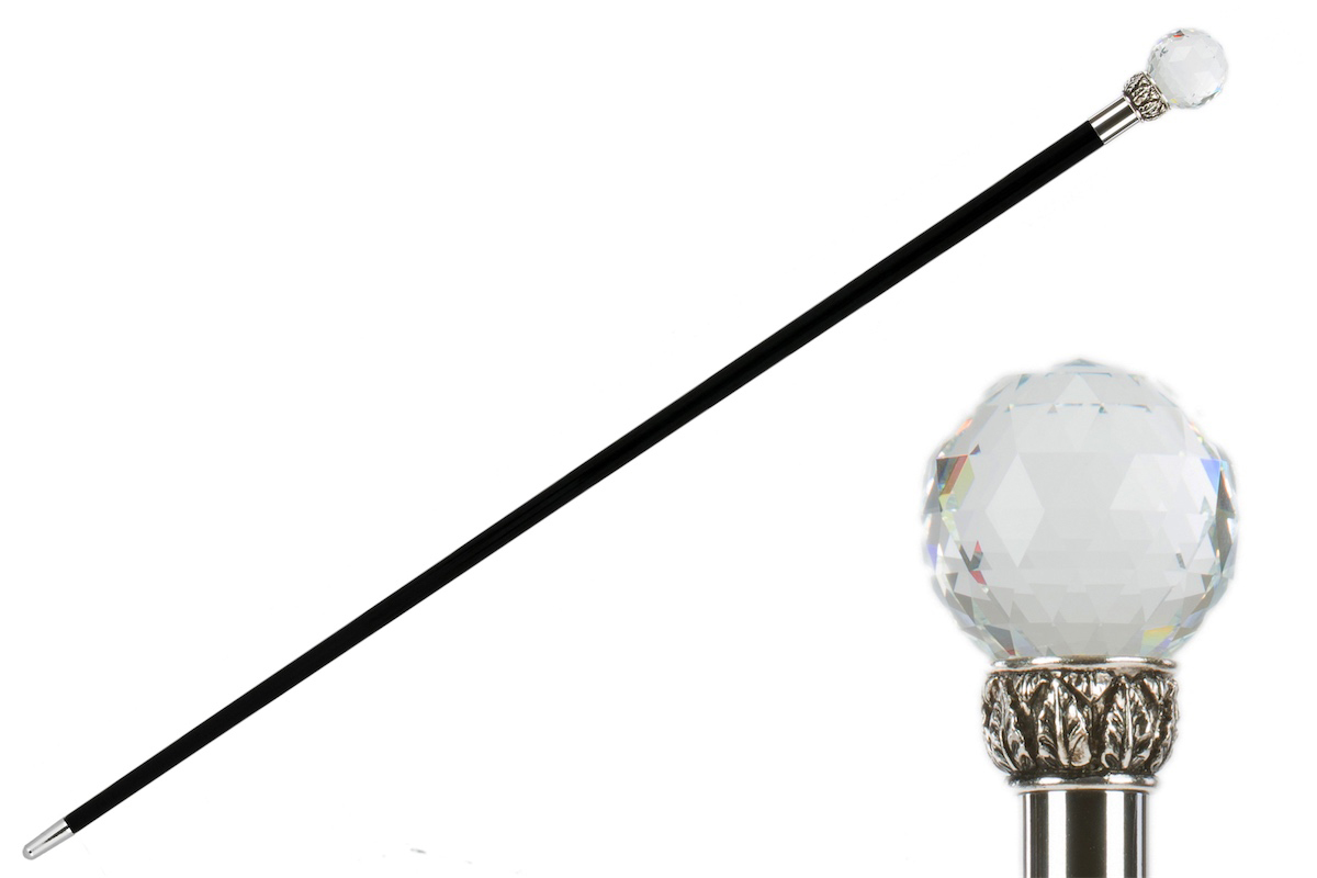 Luxury Crystal Ball Walking Cane – Handmade Italian Cane