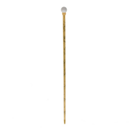 Luxury Crystal Ball Handmade Walking Cane with Gold Shaft