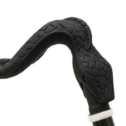 Luxury Rubberized Snake Handmade Walking Cane with Metal Handle
