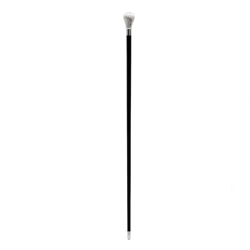 Classic Knob Silver Walking Cane – Luxury Handmade Italian Stick