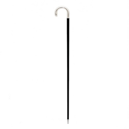 Luxury Silver Dandy Walking Cane – Classic Shape, Handmade in Italy