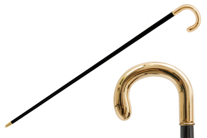 Luxury Gold Walking Cane with Gilt Resin Handle – Handmade in Italy