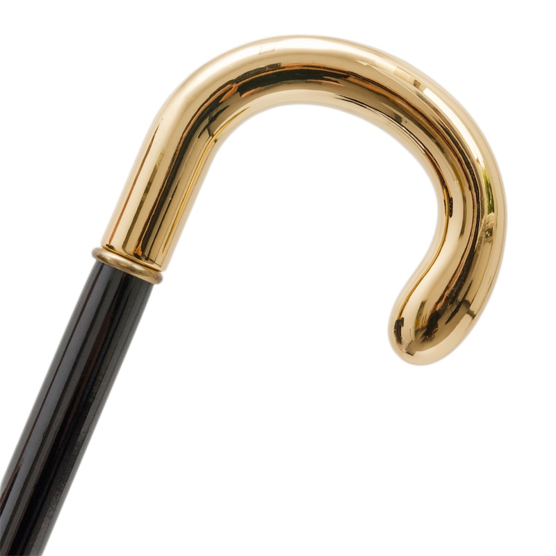 Luxury Gold Walking Cane with Gilt Resin Handle – Handmade in Italy