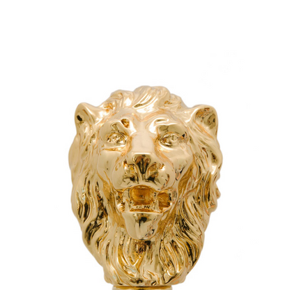 Luxury Golden Lion Handmade Walking Cane with Gilt Resin Handle