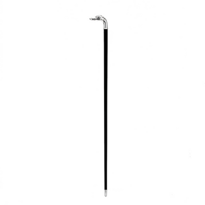 Silver Greyhound Head Walking Cane – Luxury Handmade Italian Stick