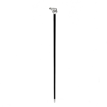 Luxury Silver Frog Handmade Walking Cane with Silver-Plated Handle