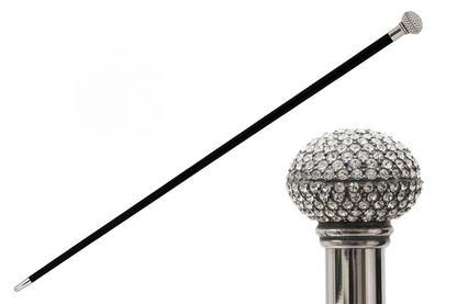 Luxury Walking Stick with Swarovski Crystals – Handmade in Italy