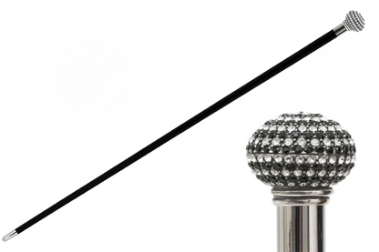 Luxury Walking Cane with Swarovski Crystals – Handmade in Italy