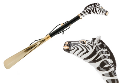 Exclusive Design Zebra Handle Shoehorn – Handmade in Italy